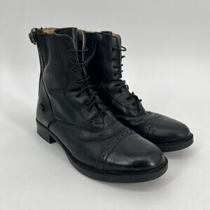 Tredstep Giotto Lace Up Paddock Boot Women EU 37 US 6.5-7 Black Leather Ireland